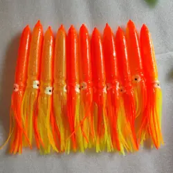 Señuelo de faldas de calamar de repuesto, 22cm, Marlin, atún, Wahoo, gran juego, señuelo de pesca en alta mar, cebo suave para falda de pulpo