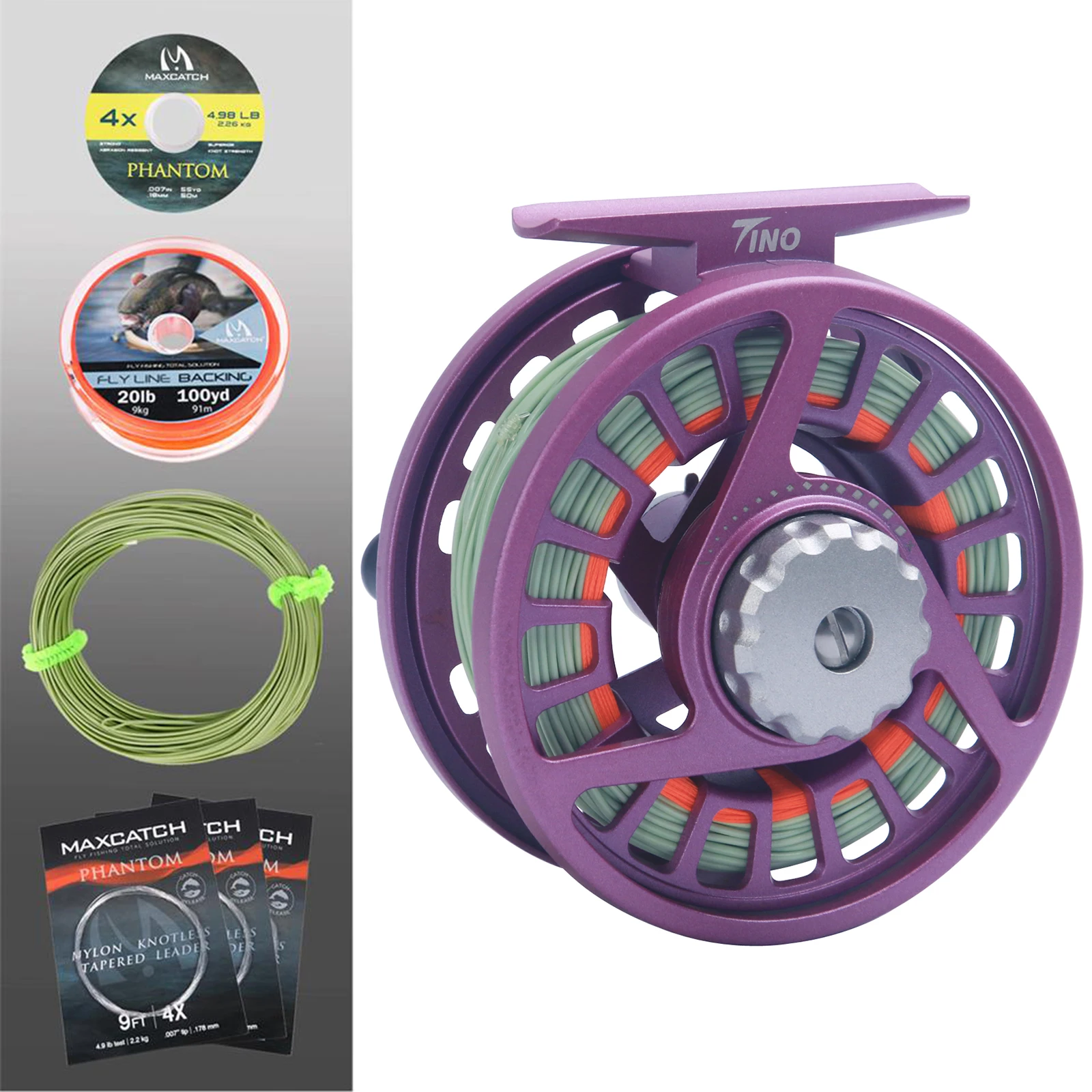purple reel and line