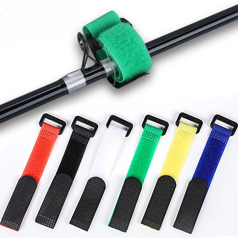 Soporte de amarre para caña de pescar, correa de sujeción, gancho, lazos, cinturón, flejado de caña de pescar, banda envolvente, herramienta para peces al aire libre