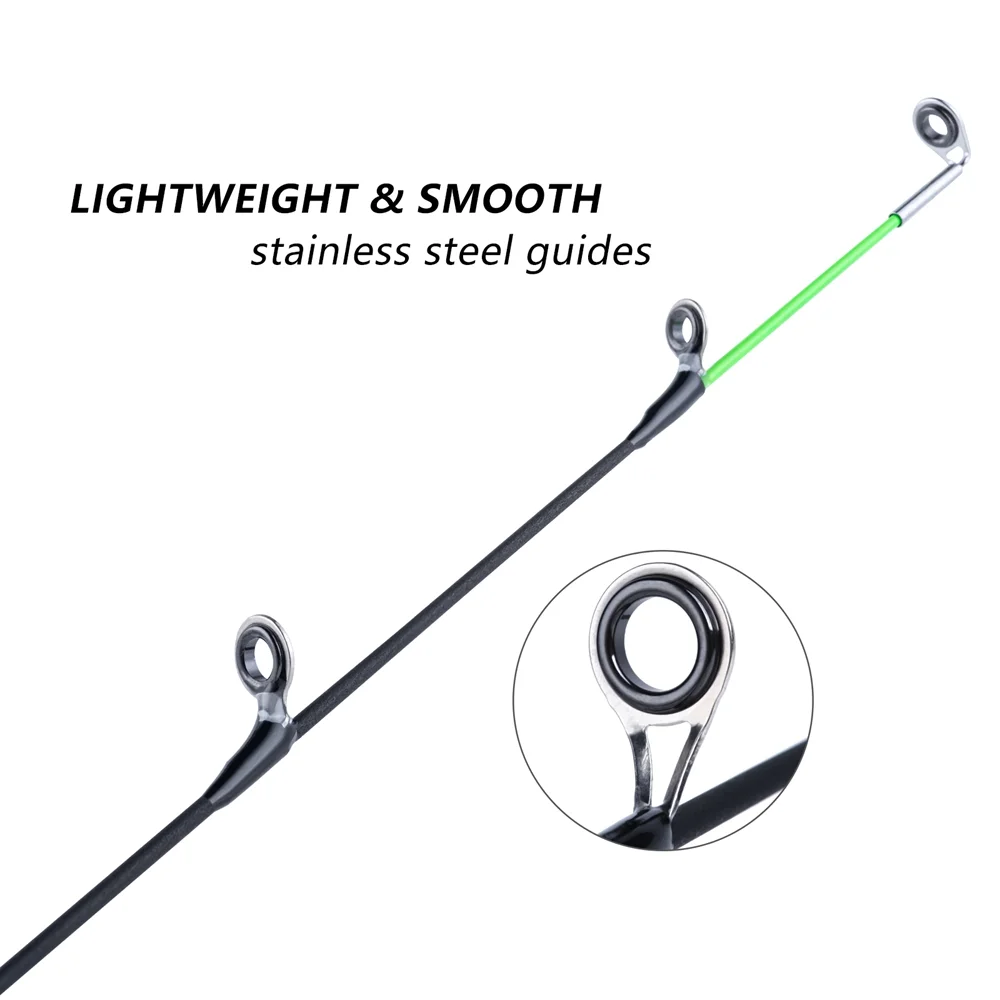 Cañas de pescar en hielo de invierno Goture 28 ''32'' 2 puntas caña giratoria mango de corcho caña de hielo pesca de carpa ultraligera - imagen 5