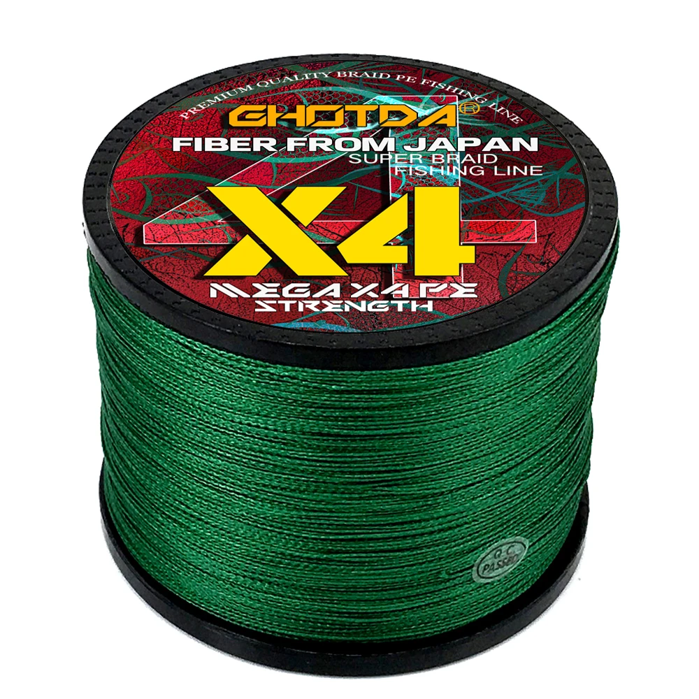 GHOTDA-sedal de pesca de carpa, 1000M, 4 hebras, alambre multifilamento trenzado, súper fuerte, duradero, suave, aparejos de pesca de 10 libras a 80 libras - imagen 5