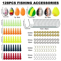 Set de Spinnerbaits Fisher con Rooster Blades y cuentas metálicas