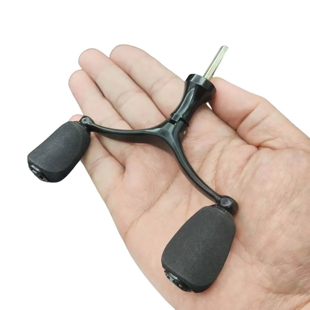 Carrete de pesca carrete giratorio de doble mango perillas EVA de doble mango rueda de pesca pieza de repuesto aparejos de pesca de repuesto para pesca - imagen 4