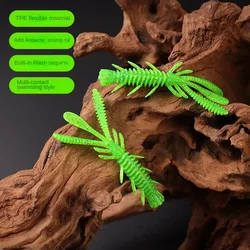 Cebo blando de lubina, cebo en forma de Camarón, sabor a pescado, 7CM, cebo imprescindible para Loyalist, buena postura de natación, gran tentación.