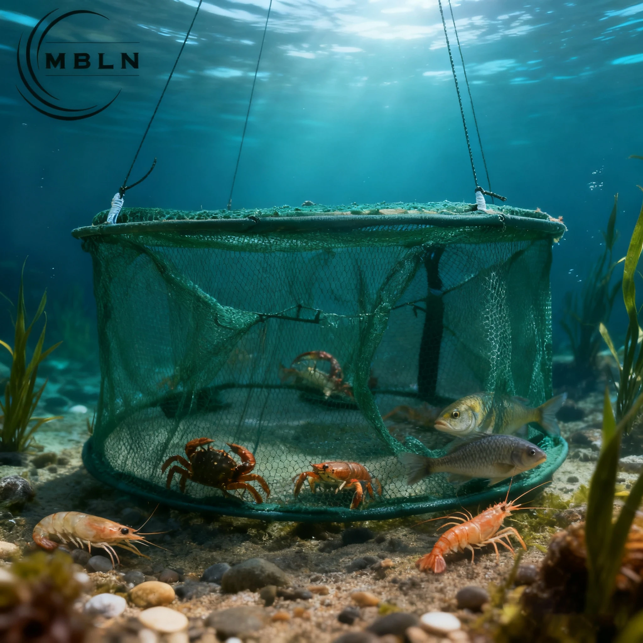 Trampa de pesca plegable de 50 cm: red emergente automática para cangrejos y camarones, trampa de cebo plegable de 5 entradas para peces de río, lago y océano - imagen 2