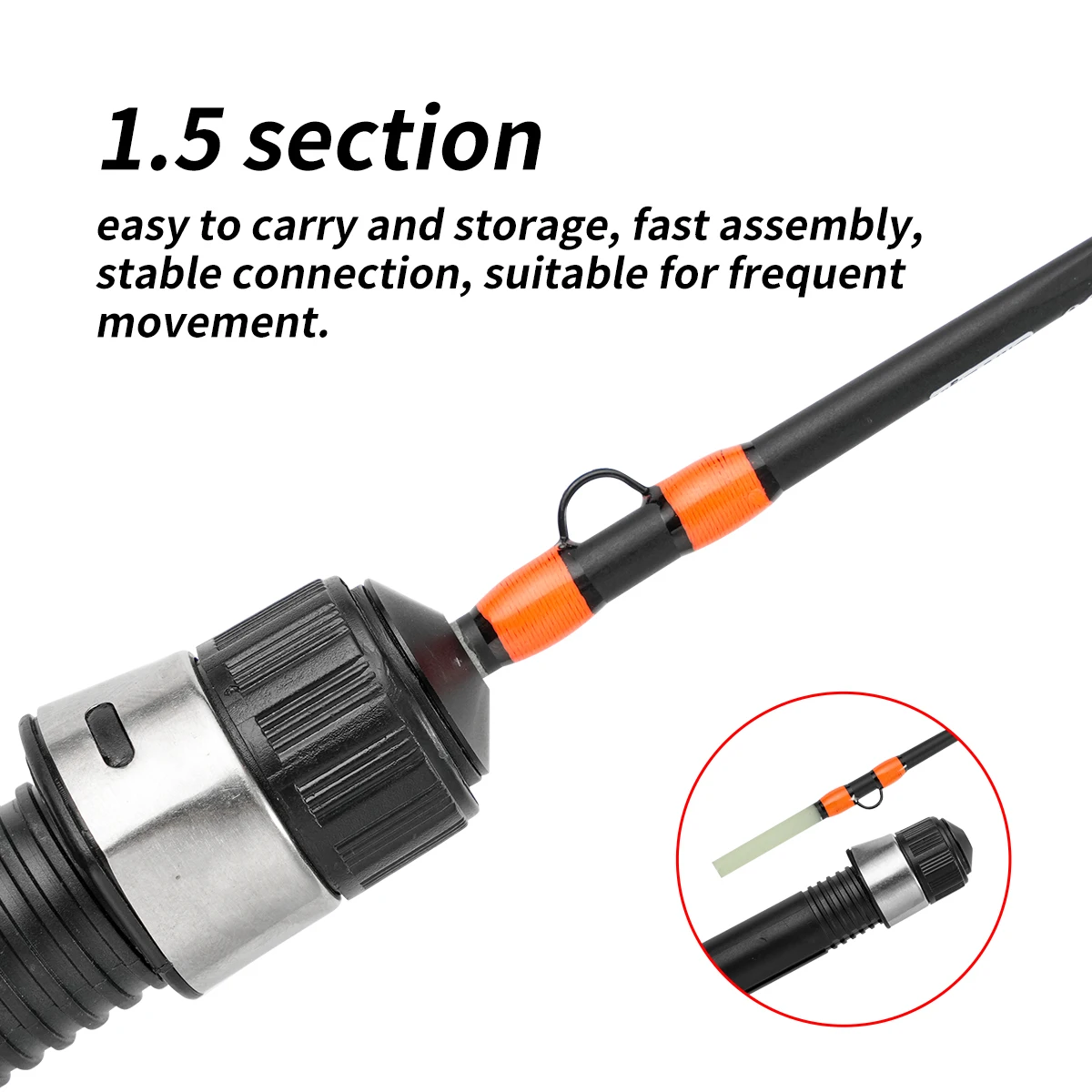 Caña de pescar en hielo para invierno, carrete de pesca UL ML M MH, caña de fibra de vidrio, herramientas de pesca de punta plana - imagen 5