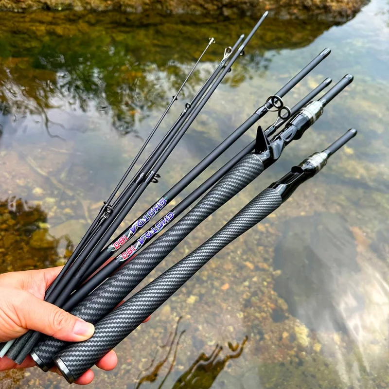 Caña telescópica de carbono para lubina, trucha y jigging - imagen 4