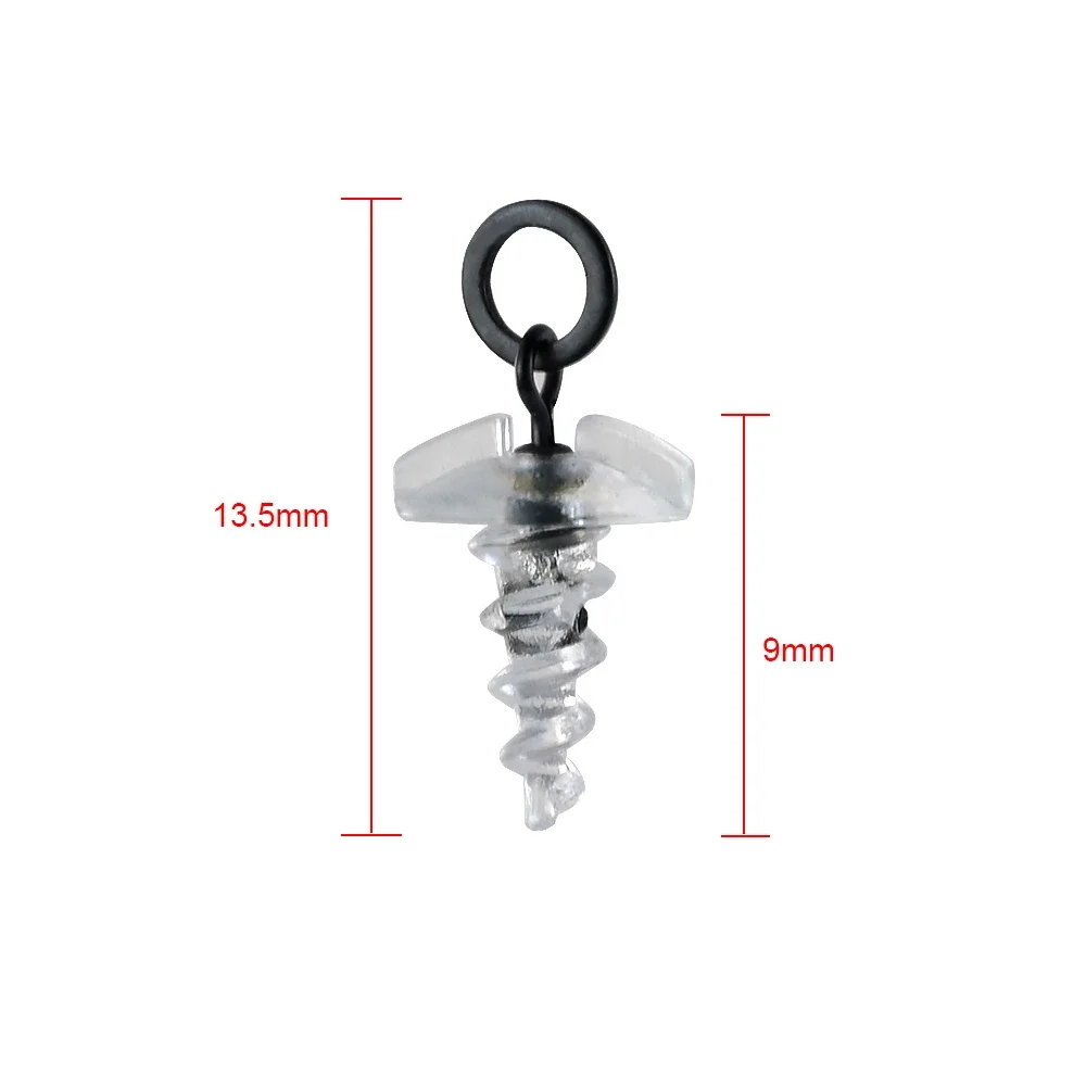 5pcs Carp Fishing Accessories Plastic 360 Boilie Screw with Carp Fishing Rolling Swivel with Ring D-Rig Chod Rig Tackle - imagen 3