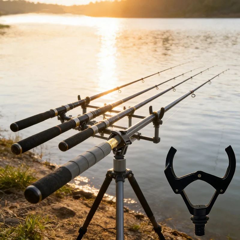 Portacañas con agarre seguro para pesca de carpa - imagen 2