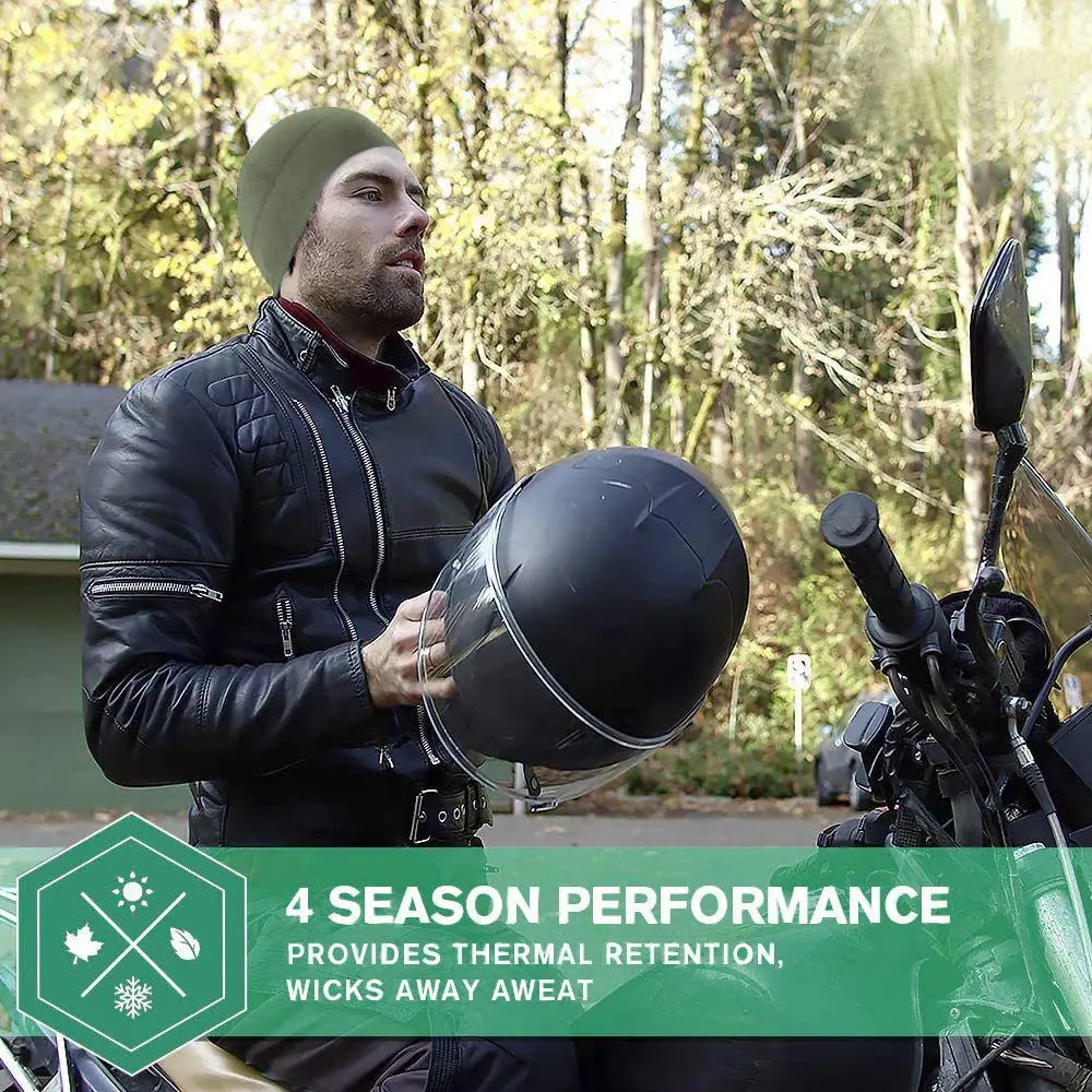 Gorros con puños a prueba de viento para hombre y mujer, gorro holgado de lana, gorra táctica militar para senderismo, Invierno - imagen 4