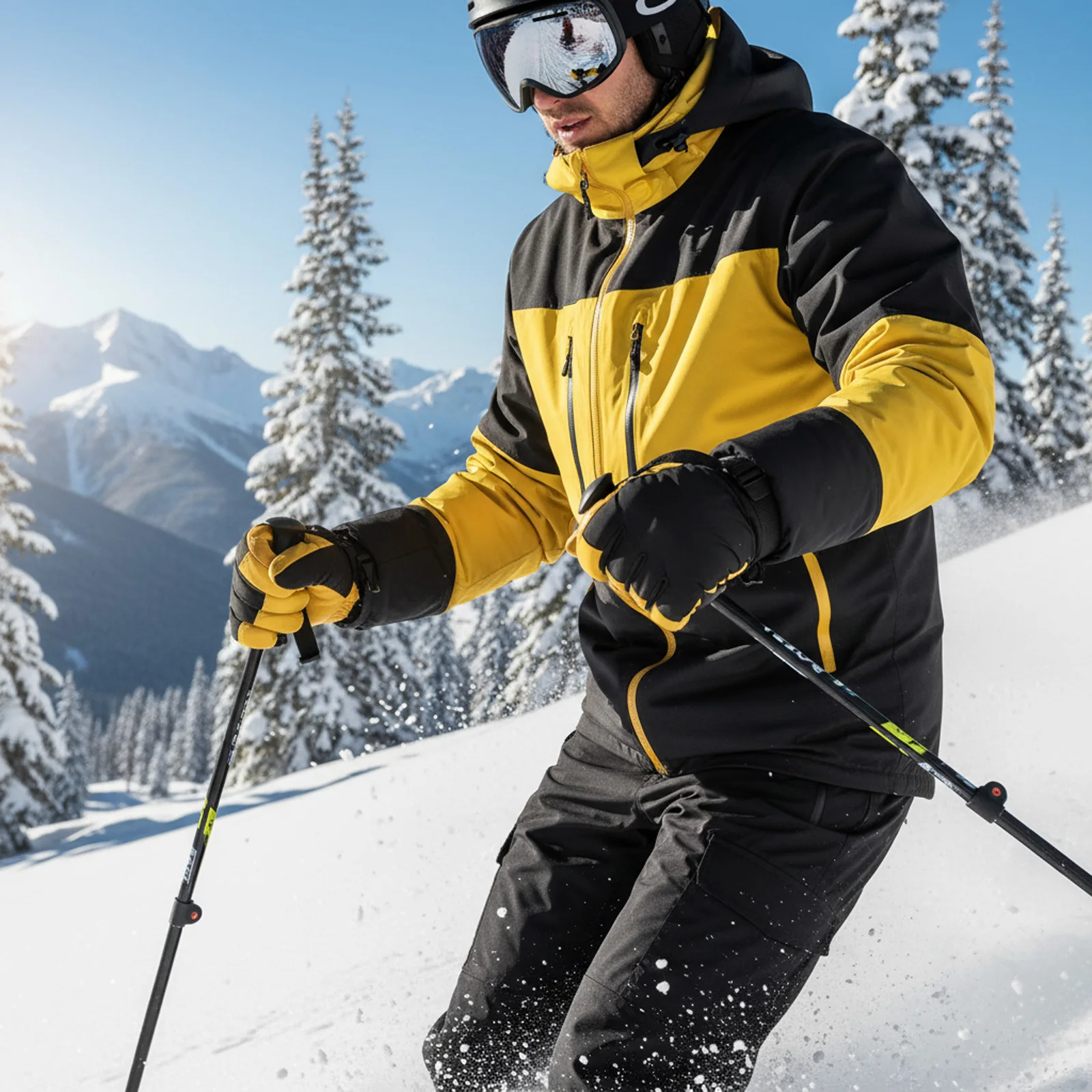 Guantes de esquí cálidos, manoplas de esquí impermeables a prueba de viento de felpa gruesa para hombres y mujeres, guantes para deportes al aire libre de invierno, 1 par - imagen 5