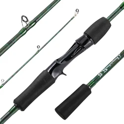 Sougayilang caña de pescar de 2 secciones 1,8 m caña de pescar giratoria caña de pescar ultraligera de fibra de carbono Bss trucha de agua dulce