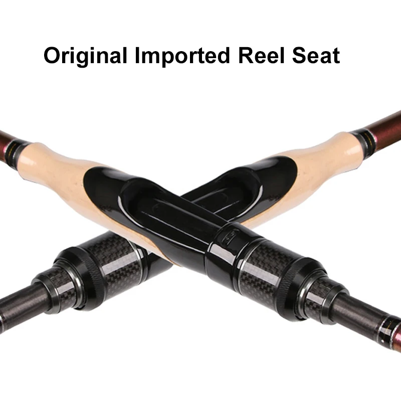 PURELURE-caña de trucha de acción MF portátil, 2,1 m/2,08 m, con anillo guía Fuji, caña de pescar de viaje giratoria y fundida - imagen 3