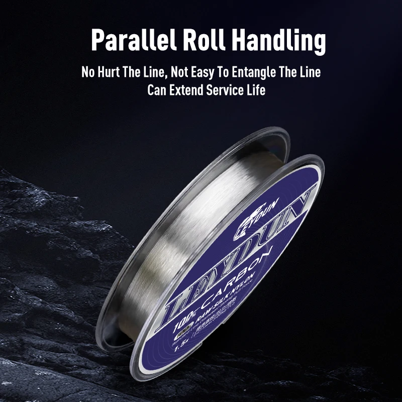 LEYDUN-líneas de Pesca de carbono 100%, 100m, líder de fibra de carbono, línea de Pesca con mosca, monofilamento súper suave, línea de hundimiento, Pesca marina - imagen 5