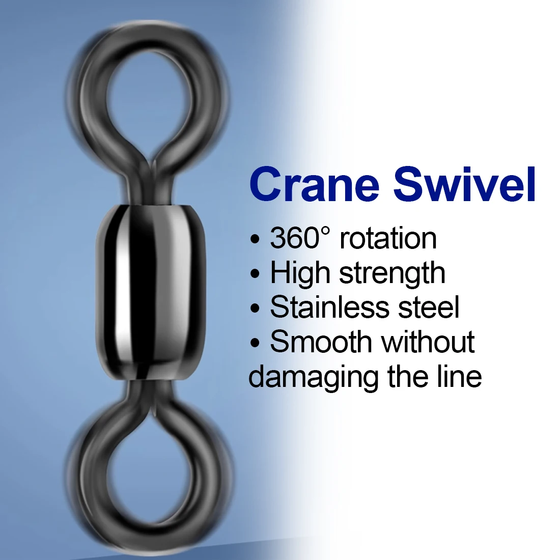 FishTrip 50 Uds. Giratorios giratorios de pesca de acero inoxidable grúa pesada giratorios de agua salada aparejos de pesca níquel negro - imagen 4