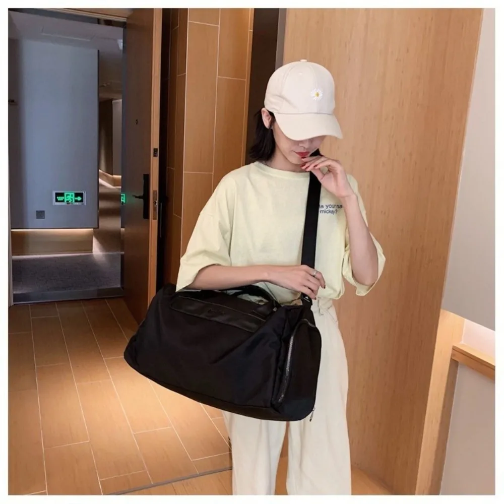 Bolsa de gimnasio de gran capacidad a la moda con múltiples compartimentos, bolsa de lona de viaje con separación en seco y húmedo, bolsa de Fitness ligera para mujer - imagen 5