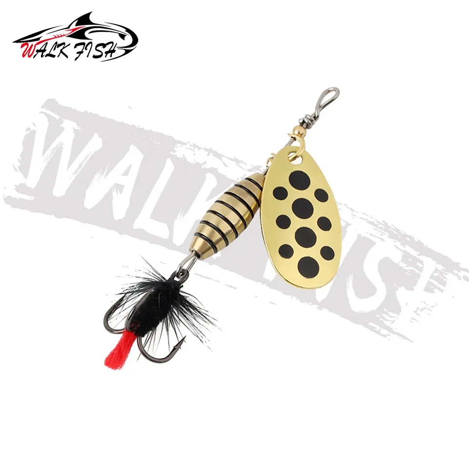 WALK FISH-señuelo giratorio de Pesca con lentejuelas, cebo giratorio de latón, gancho de acero con alto contenido de carbono, 3,7g, 5,3g, 8,2g, 10,5g - imagen 3