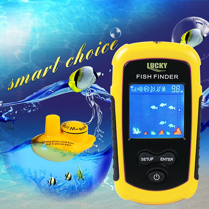 LUCKY FFCW1108-1 Sonar inalámbrico alerta de pesca buscador de peces sonda de eco subacuática Detector de pesca buscador de peces portátil - imagen 3