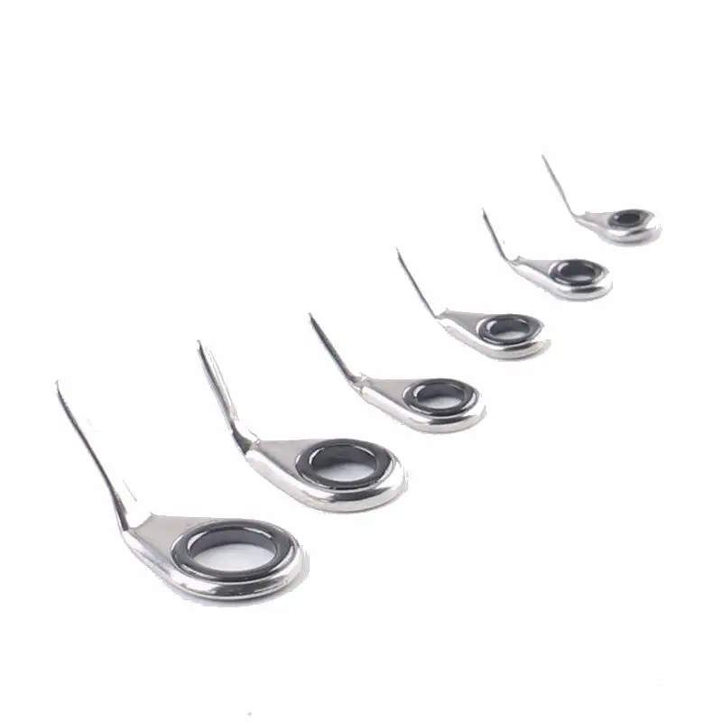 SG25 SG00 SG000 LDB anillos para caña de pescar en balsa o hielo guías de línea de luz soporte fino de acero inoxidable y anillo de cerámica