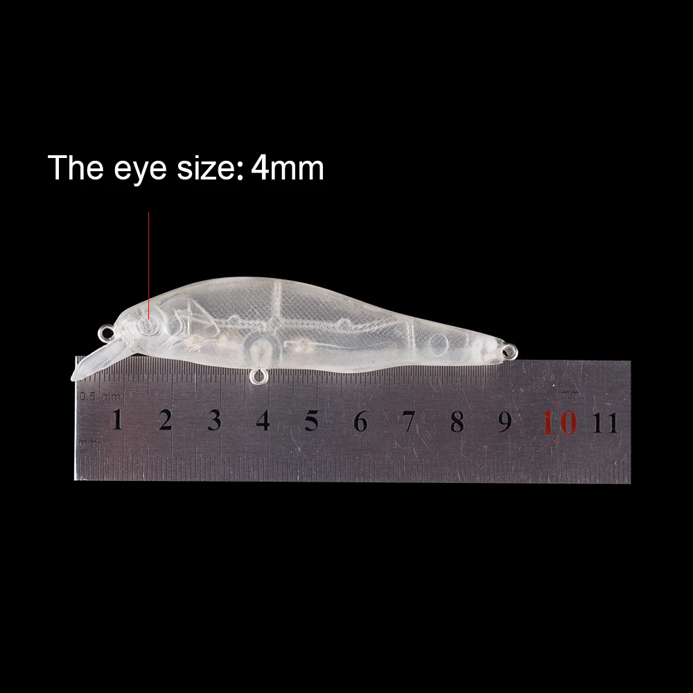 Hanlin-Cebo flotante de plástico duro sin pintar, señuelo de pesca de lubina Artificial, sonajeros en blanco, aparejos de Musky, 10/20 piezas, 9cm, 10g - imagen 2