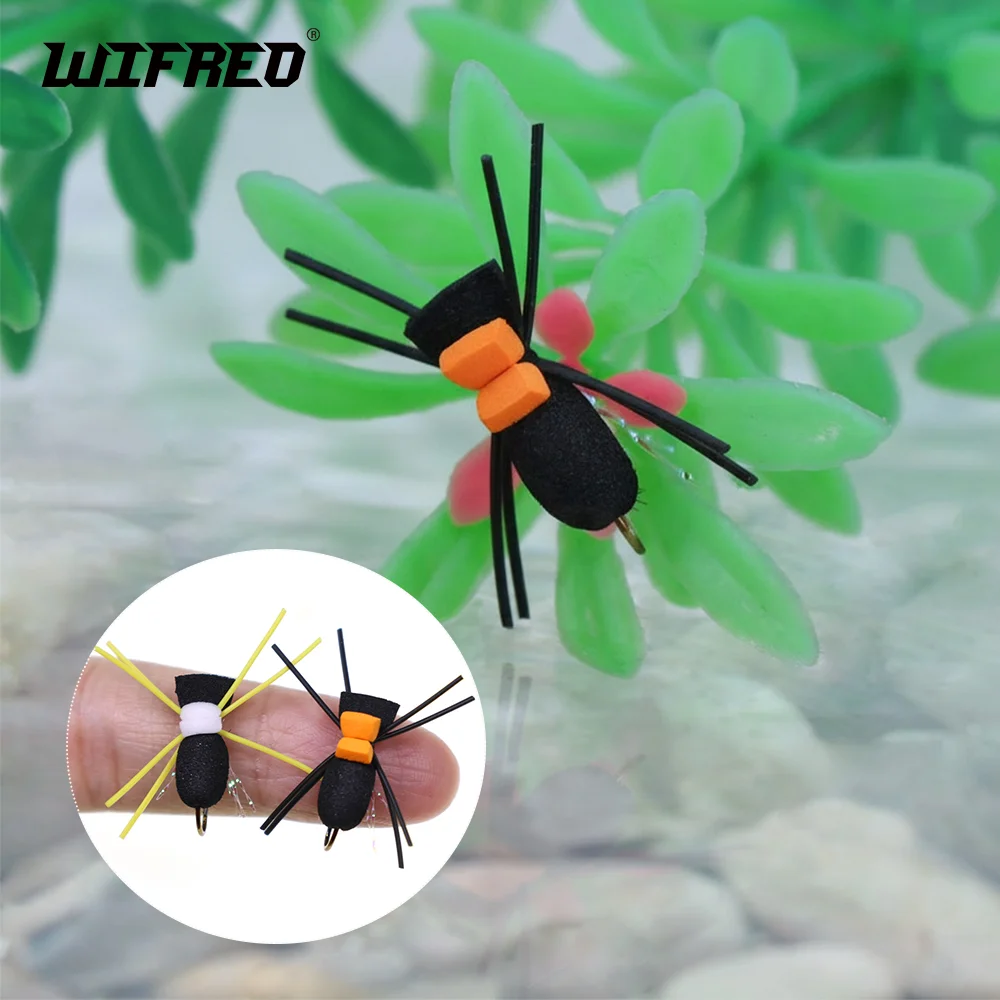 Mosca seca Wifreo #10 – Escarabajo espuma con púas para trucha