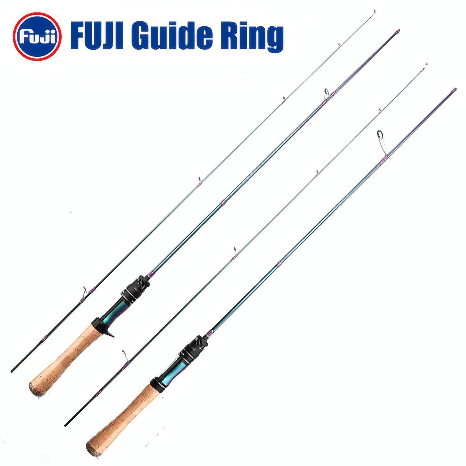 Carbon Fiber Ultralight Fishing Rod,Lure 1-8g Line 2-6lb,UL Rod Tip with FUJI Guide Ring,Casting Rod for Trout,Spinning Rod - imagen 3