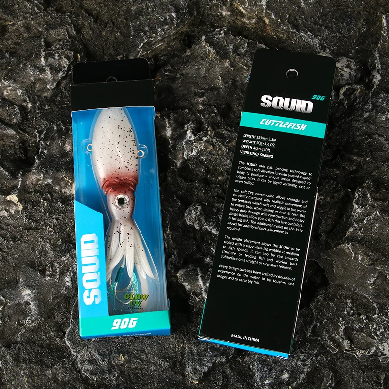 90g 130g luminoso UV TPR pulpo calamar falda mar agua salada con anzuelo de asistencia Jigging pesca señuelos blandos cebo - imagen 5