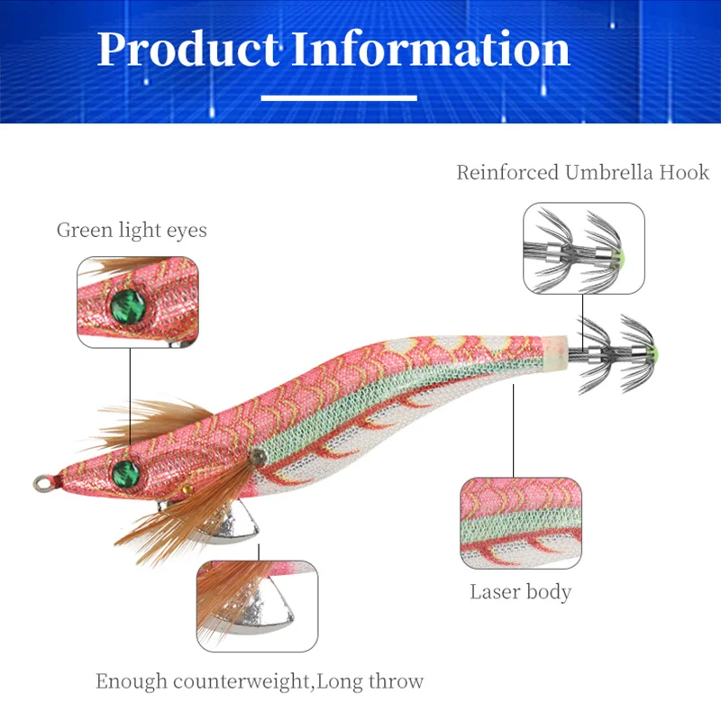FSDZSO-señuelo de calamar, plantilla de calamar flotante con sonido de sonajero, 21g, 130mm, señuelo de pulpo de pesca Artificial - imagen 3