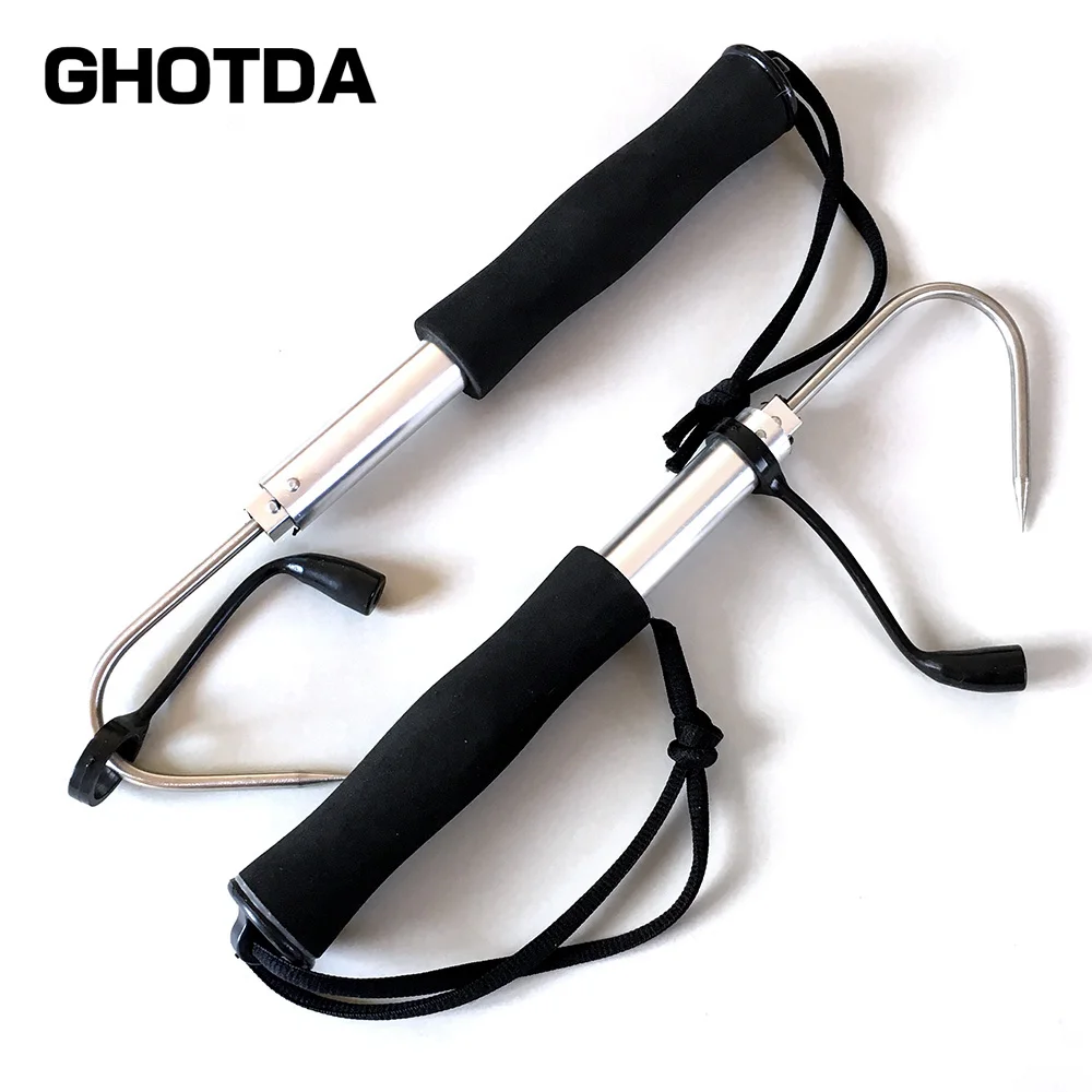 Pinza retráctil profesional para pesca en mar, herramientas de pesca de acero inoxidable, 64cm/89cm/116cm - imagen 3