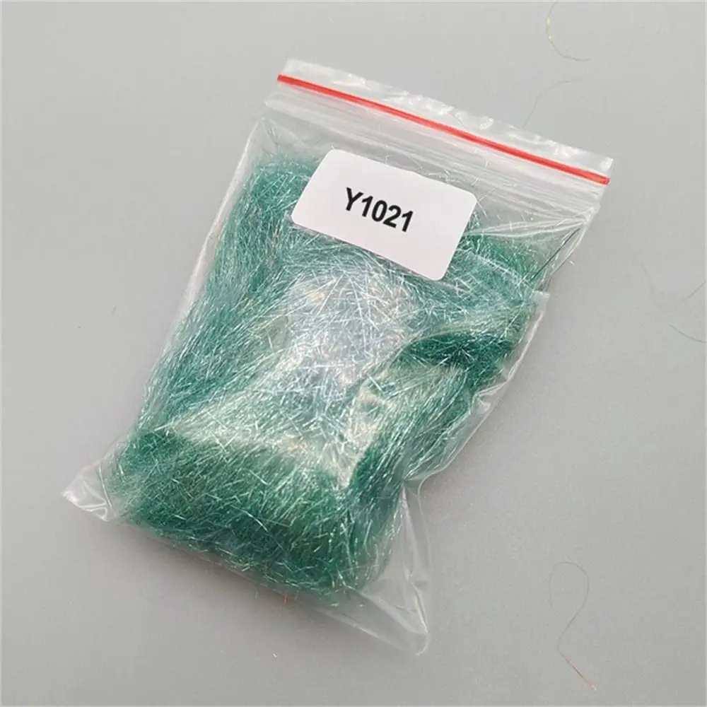 1 bolsa de fibras sintéticas para doblar hielo, serpentina de pez cebo, Flash, ala de hielo fina, Material para atar moscas de agua salada - imagen 4