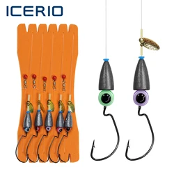 ICERIO Texas Rig para lubina – Anzuelo con lame