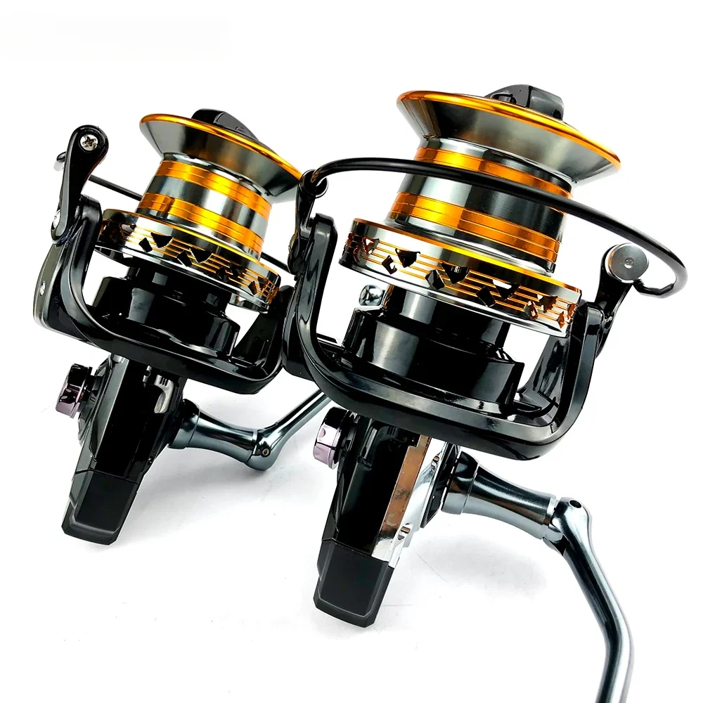 Carrete de pesca giratorio 9000-12000Sereis, carrete de pesca de agua salada, arrastre máximo de 30KG, carrete grande, carrete de cuerpo fuerte con línea de pesca - imagen 5