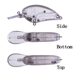 Crankbait plano Huang – Señuelo artesanal sin pintar
