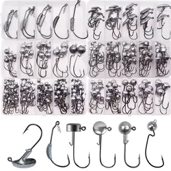 Anzuelos Jig Head JYJ – Acero al carbono 1-28g para vinilo
