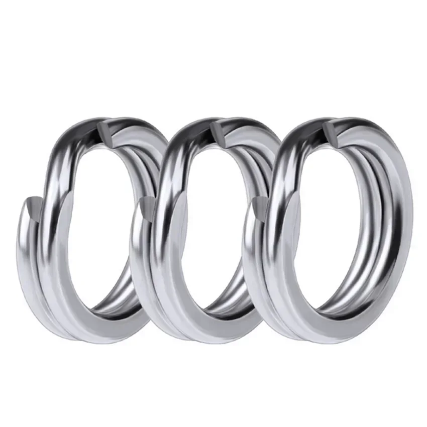 Doble anillo de pesca de alta resistencia de 4mm a 12mm, equipo de pesca de acero inoxidable, conector de diámetro de anillo dividido, accesorios de artículos de pesca - imagen 4