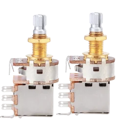 Potenciómetro de guitarra de valor A500K de 2 piezas ​ ​ Longitud del eje de 18 mm ​ Función push-pull ​ ​ Olla de empuje y tracción ​ ​ Eje dividido largo de cobre ​