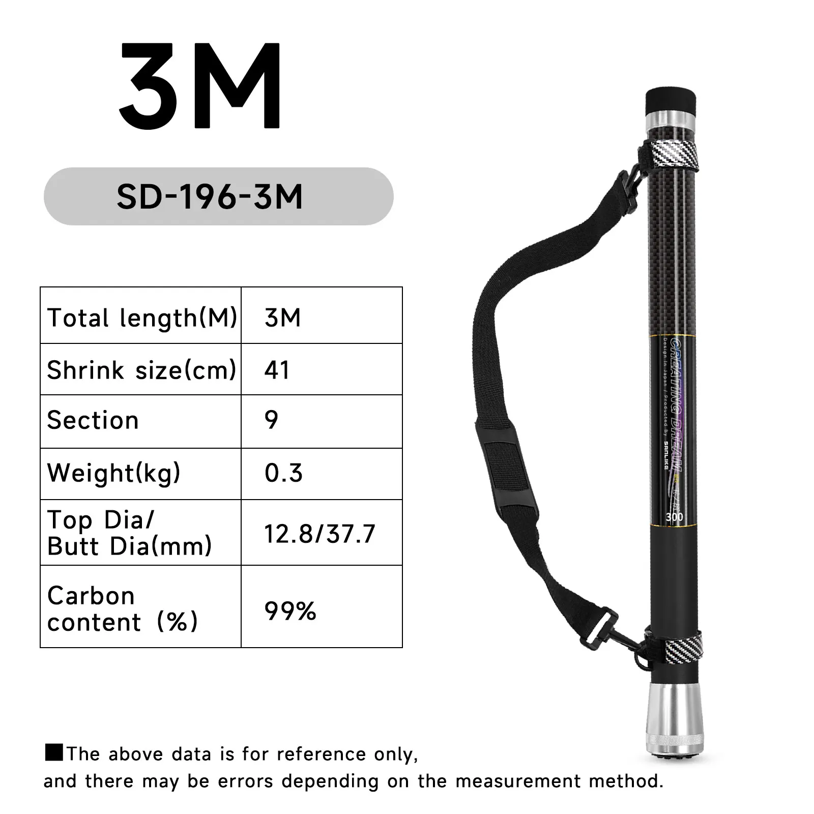 SANLIKE-red de pesca de fibra de carbono, palo telescópico plegable, mango de aterrizaje, caña para carpa, aparejos de pesca, herramienta de liberación de captura - imagen 5