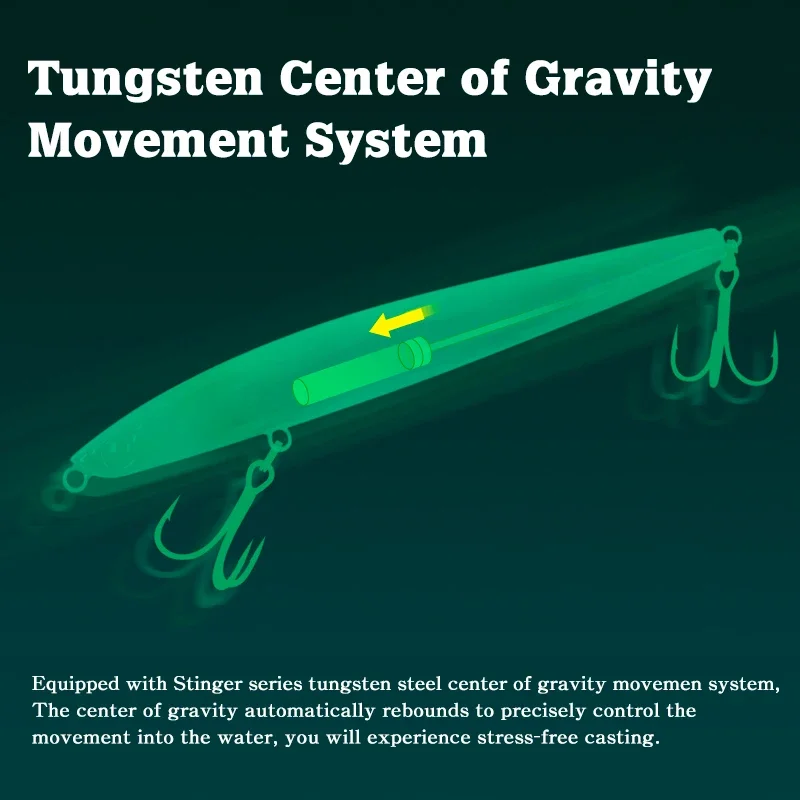 TSURINOYA 115S señuelo de pesca tipo lápiz hundido delgado GRIFFIN 115mm 20g pesca en el mar costero lubina pez azul Barracuda cebos duros - imagen 5