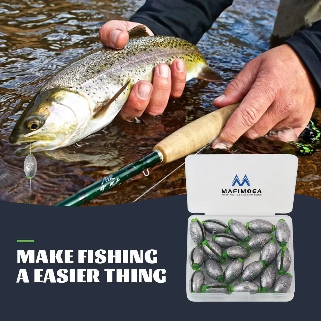 Kit de plomos split shot tipo huevo para pesca drop shot - imagen 5