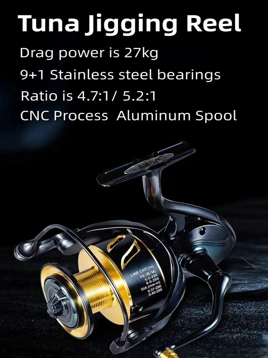 Experimente lo último en el rendimiento de la pesca con el carrete de atún de atún
