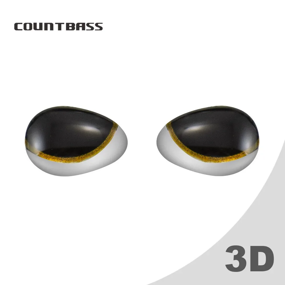 COUNTBASS-ojos de señuelo de pesca 3D especiales para plantillas de fundición de Metal, Jigging lento, llantas doradas, accesorios de ojos de señuelo 3D
