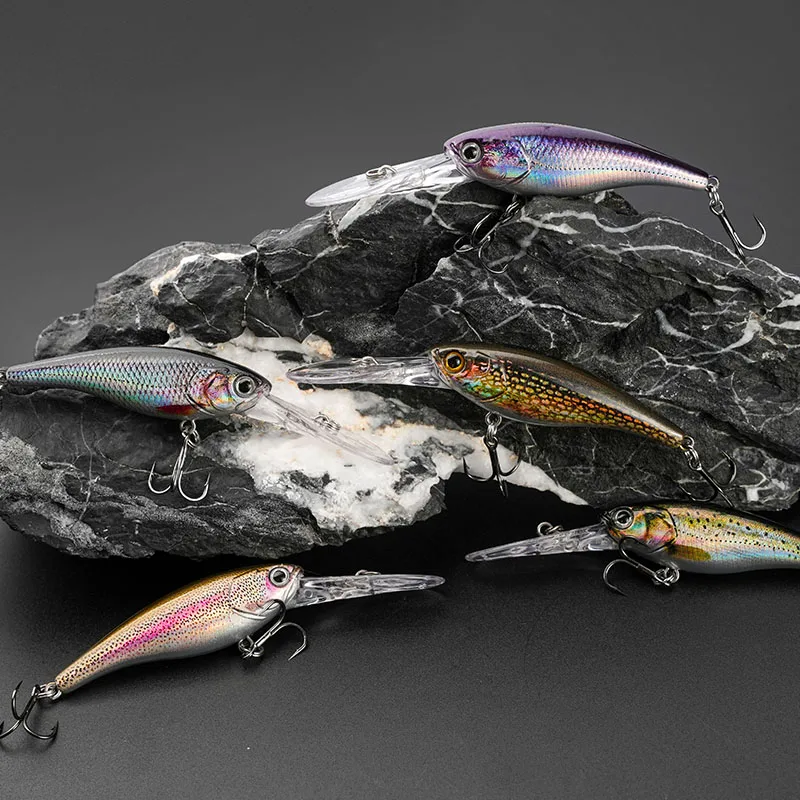 Señuelos de pesca 5,6g Minnow señuelos de fundición larga Color impreso señuelo suspendido cebo aritifical para perca buceo profundo - imagen 5