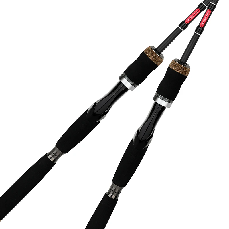 Caña de pescar giratoria de 3 secciones, poste de señuelo de fundición de fibra de carbono de 1,8 m/2,1 m/2,4 m/2,7 m, cañas de pescar de lubina rápidas de viaje portátiles - imagen 3
