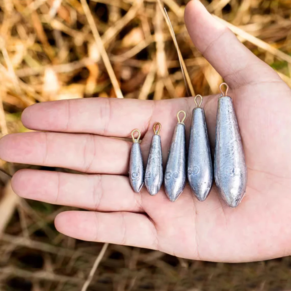 JYJ-plomos de peso de pesca, accesorios de equipo de pesca, 10g, 20g, 30g, 40g, 50g, 60g, 70g, 80g, 100g - imagen 5