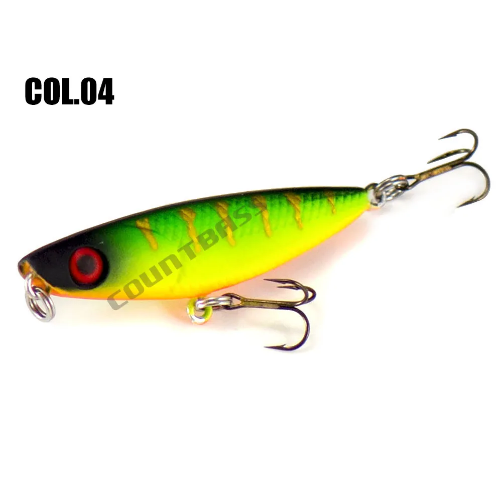 Countbass Mini Topwater 43mm 1-11/16" 2g 5/64 oz. Con anzuelos VMC Señuelos de pesca Wobbler, cebos duros micro flotantes - imagen 5