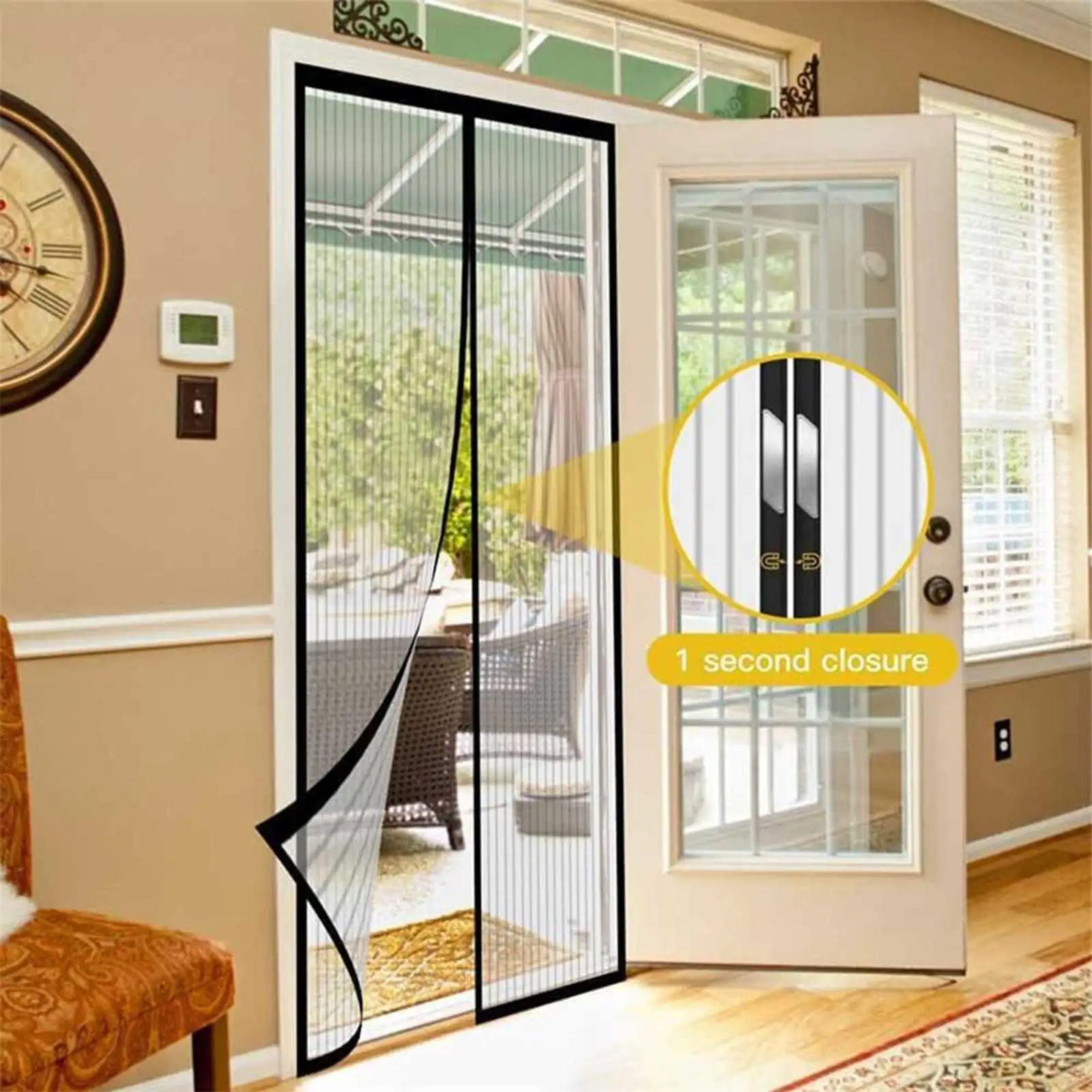 Mosquitera Magnética para Puerta – Cortina con Imán Manos Libres - imagen 2