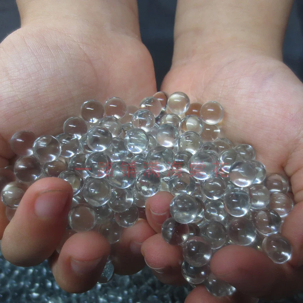 Bola de cristal transparente para decoración de Acuario, cuentas de vidrio sólido de 6,9mm para decoración de jardinería, bolas de cristal de 6,9mm - imagen 4