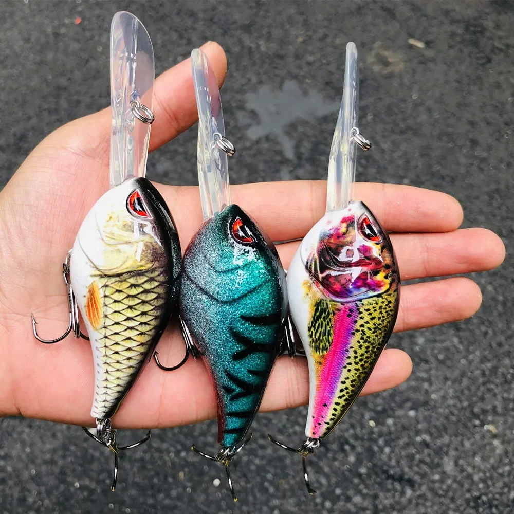 GREENSPIDER-señuelo de pesca flotante Crankbait, 125mm, 28,5g, cebos de manivela, señuelos duros para Lucio, Pesca de agua dulce - imagen 5