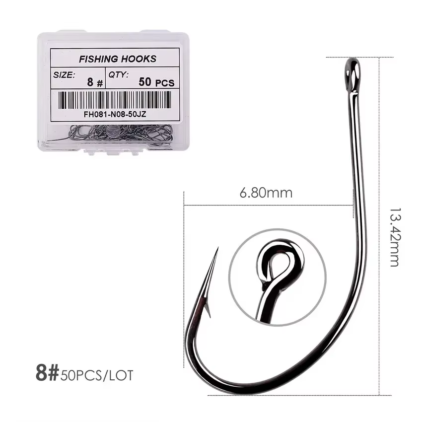 Anzuelo Circular con púas de alto carbono para pulpo - imagen 2
