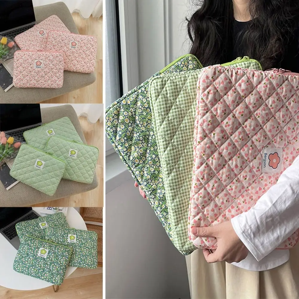 Patrón de flores lindo a prueba de golpes funda para portátil bolsa 11 13 14 pulgadas para Macbook Ipad para Samsung portátil y tableta bolsa - imagen 2